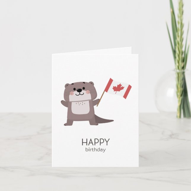 Carte d'anniversaire canadienne - Joyeux anniversa (Devant)