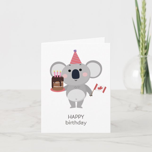 Carte d'anniversaire canadienne - Joyeux anniversa (Devant)