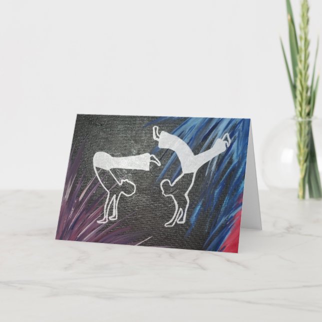 carte d'anniversaire capoeira (Devant)