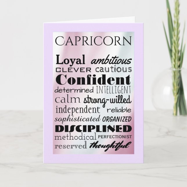 Carte d'anniversaire Capricorne Quintessence (Devant)