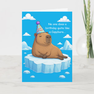 Carte d'anniversaire Capybara Chill