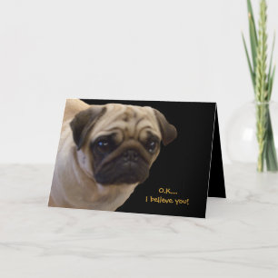 Carte d'anniversaire Carlin humoristique