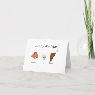 Carte d'anniversaire, carte haute pastèque sucre