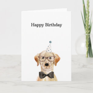 Carte d'anniversaire, Carte Jaune Labrador