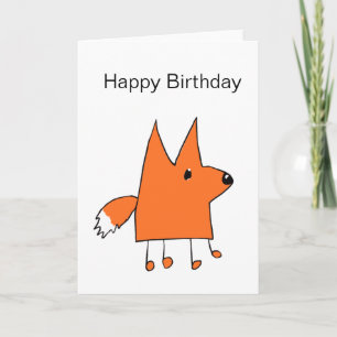 Carte d'anniversaire Cartoon Fox