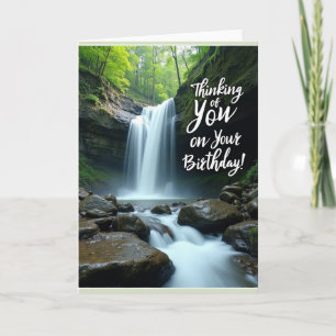 Carte d'anniversaire Cascade Luxuriante