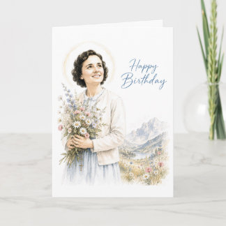 Carte d'anniversaire catholique Sainte Gianna Moll