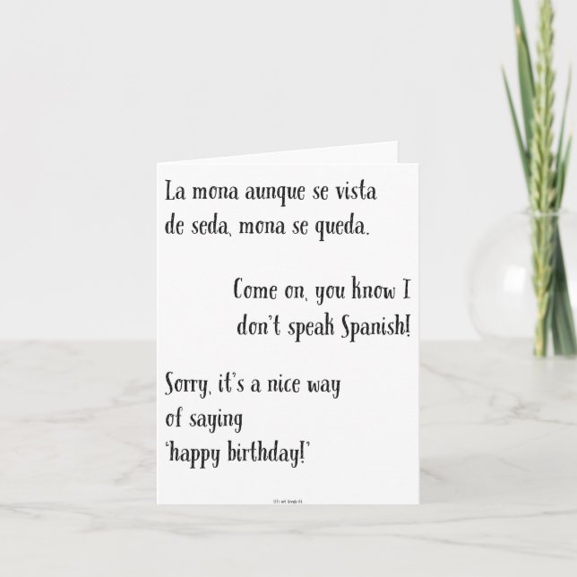 Carte d'anniversaire "ce n'est pas, Google c'est" (Devant)