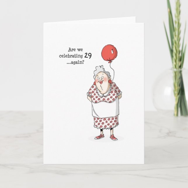 Carte d'anniversaire - célébrons-nous à nouveau 29 (Devant)