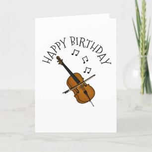 Carte d'anniversaire Cello Cellist String Musicien