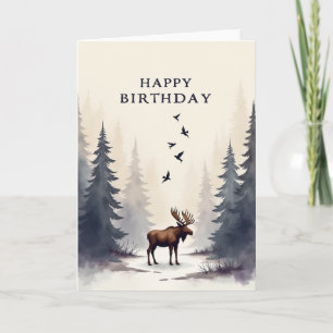 Carte d'anniversaire Cerf Paisible