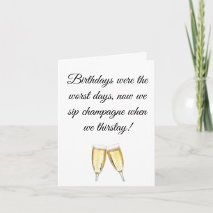 Carte d'anniversaire Champagne Taste