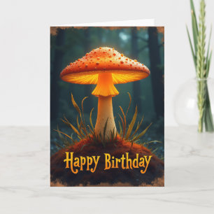 Carte d'anniversaire Champignon Lumière