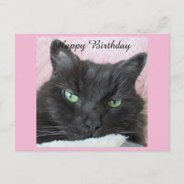 Carte d'anniversaire Chat Noir