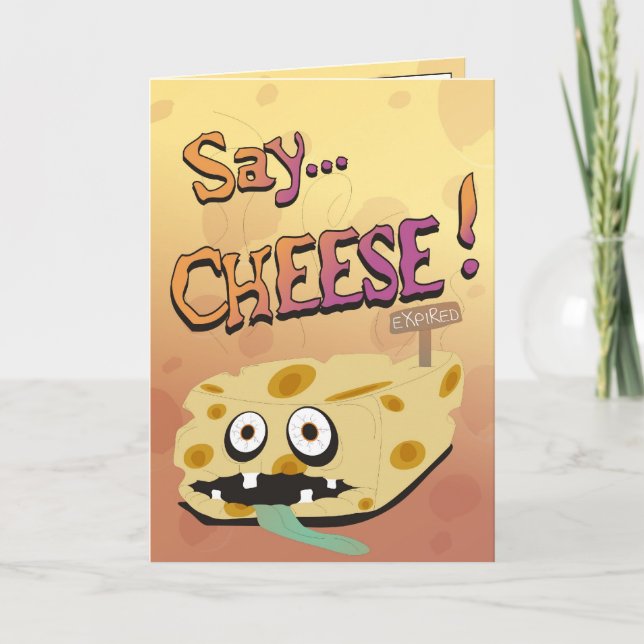 Carte d'anniversaire Cheesy ! (Devant)