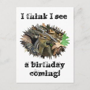 Carte d'anniversaire Chipmunk oriental