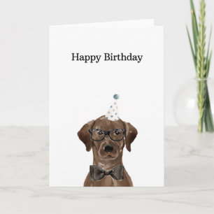 Carte d'anniversaire, Chocolat Labrador
