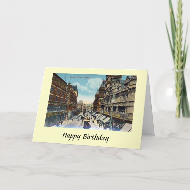 Carte d'anniversaire - Church Street, Liverpool (Devant)