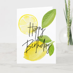 Carte d'anniversaire citron