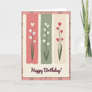 Carte d'anniversaire Cœur floral