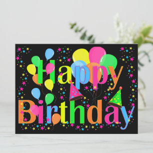 CARTE D'ANNIVERSAIRE COLORÉE