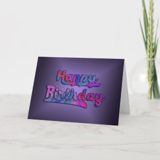 Carte d'anniversaire colorée