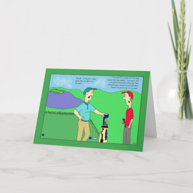 Carte d'anniversaire combinée de golf de chien de (Devant)