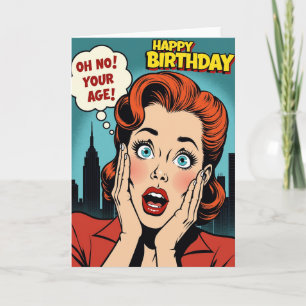 Carte d'anniversaire Comic Pop Art
