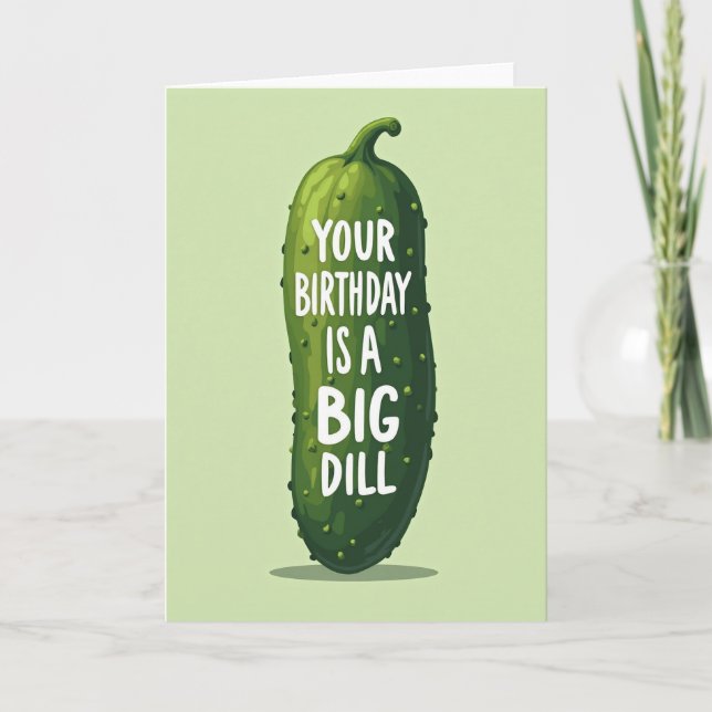 Carte d'anniversaire Concombre (Devant)