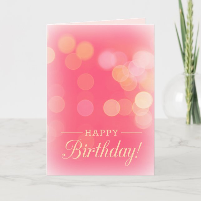 Carte d'anniversaire Confetti rose (Devant)