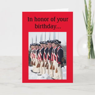 Carte d'anniversaire continentale de soldats
