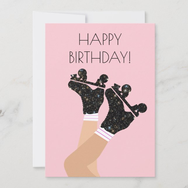 Carte d'anniversaire cool Universe Roller Skates D (Devant)