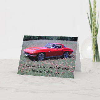 Carte d'anniversaire Corvette