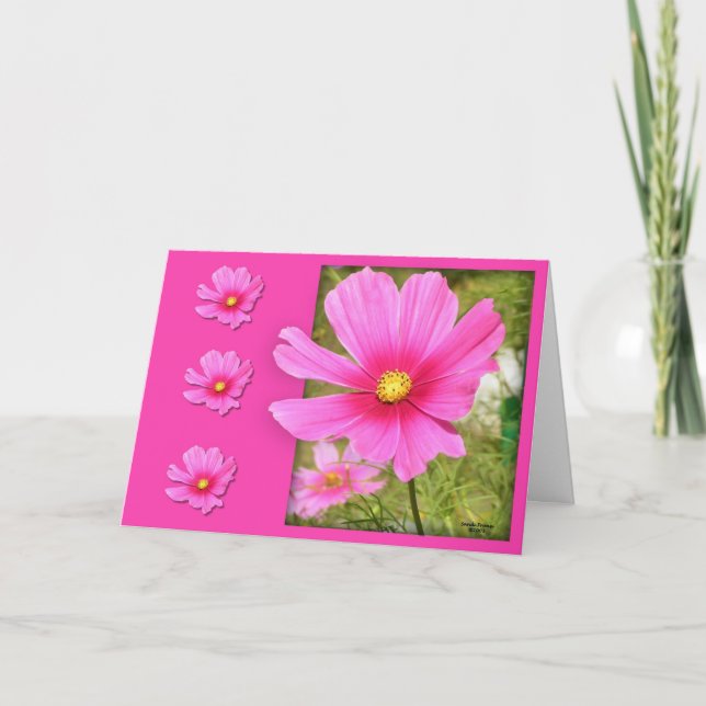 Carte d'anniversaire Cosmos (Devant)