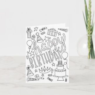 Carte d'anniversaire couleur