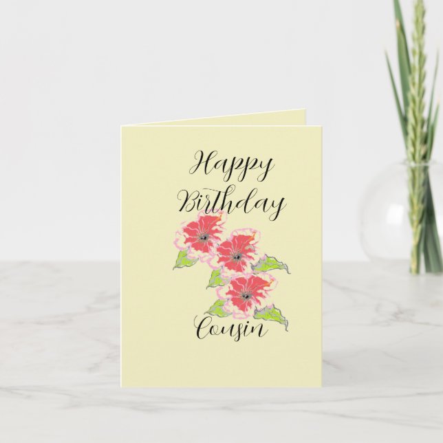 Carte d'anniversaire : Cousin (Devant)