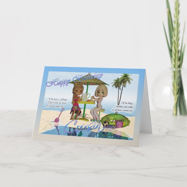 Carte d'anniversaire Cousin, Moonies Cutie Pie Bea (Devant)