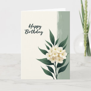 Carte d'anniversaire Cream Leaf