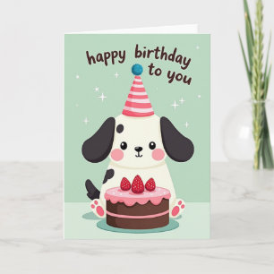 Carte d'anniversaire Créature Gâteau