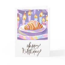 Carte d'anniversaire Croissant
