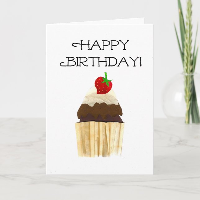 Carte d'anniversaire Cupcake (Devant)