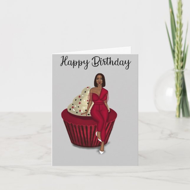 Carte d'anniversaire Cupcake (Devant)