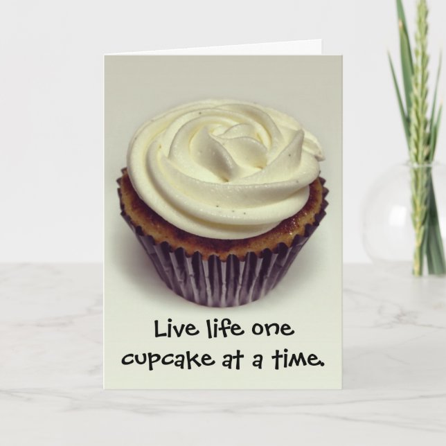 Carte d'anniversaire Cupcake (Devant)
