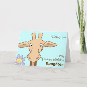 Carte d'anniversaire Cute Giraffe
