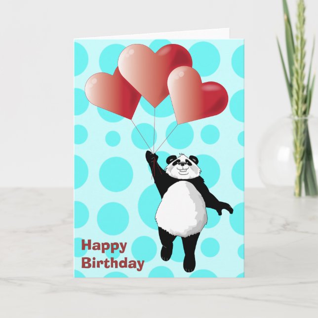 Carte d'anniversaire Cute Panda (Devant)