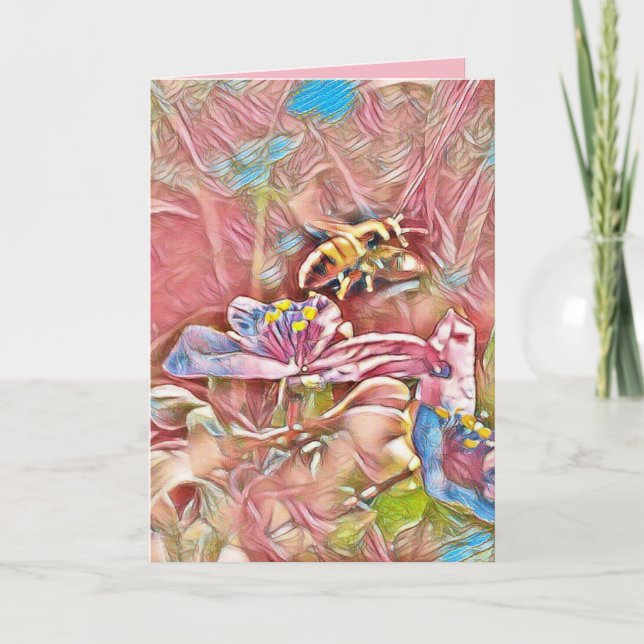 CARTE D'ANNIVERSAIRE D'ABEILLE (Devant)