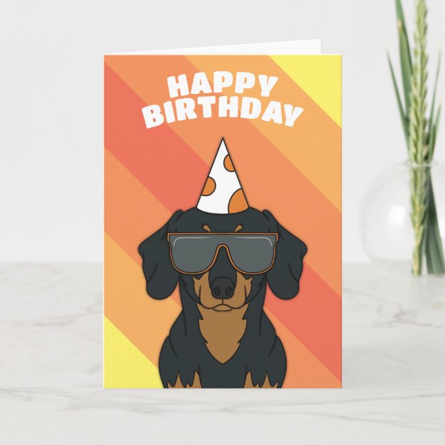 Carte d'anniversaire Dachshund Dog (Devant)