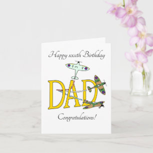 Carte d'anniversaire DAD Spitfires