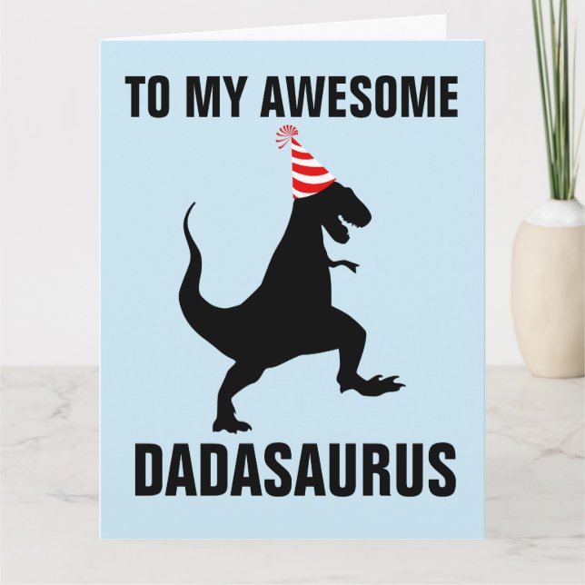 CARTE D'ANNIVERSAIRE DADASAURUS DINOSAURE GRAND (2 (Devant)