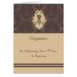 Carte d'anniversaire d'affaires première année
